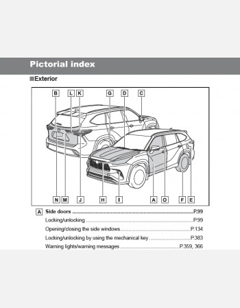 toyota kluger 2023-2024 owners manual
